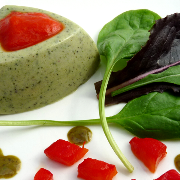 Aspic courgettes, ricotta et&nbsp;pesto