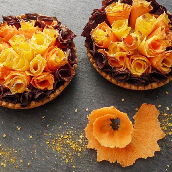 Tartelettes fleurs aux&nbsp;carottes