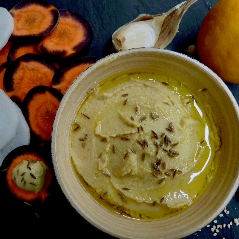 Houmous de pois chiches à l&rsquo;huile de&nbsp;sésame