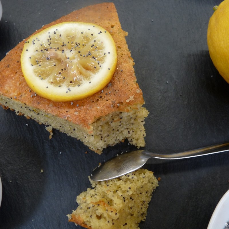 Gâteau au citron et aux graines de pavot (sans&nbsp;lait)