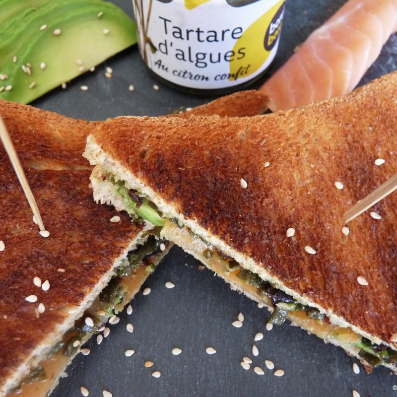 Club sandwich saumon et tartare&nbsp;d&rsquo;algues