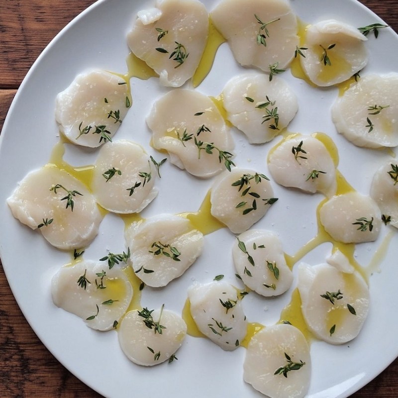 Noix de Saint-Jacques marinées au&nbsp;gingembre