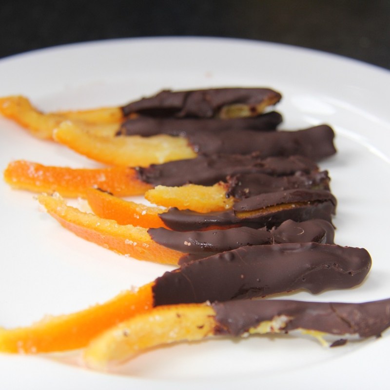 Orangettes au chocolat noir et au sirop&nbsp;d&rsquo;agave