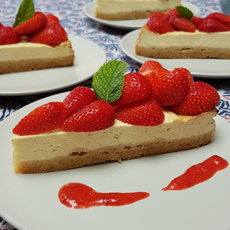 Cheesecake au fromage blanc et aux fruits&nbsp;rouges