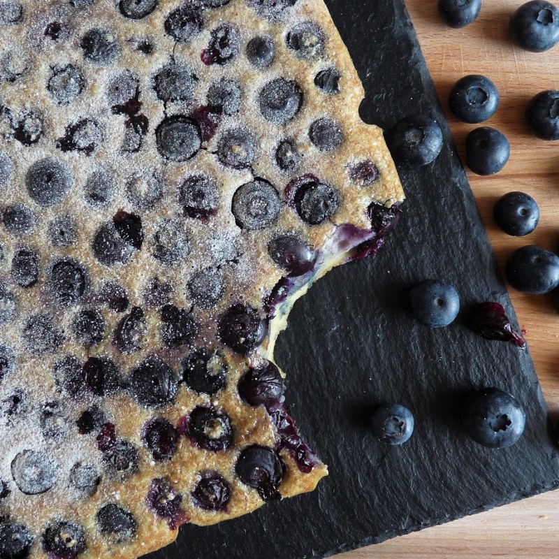 Clafoutis aux myrtilles (sans gluten, sans&nbsp;lait)