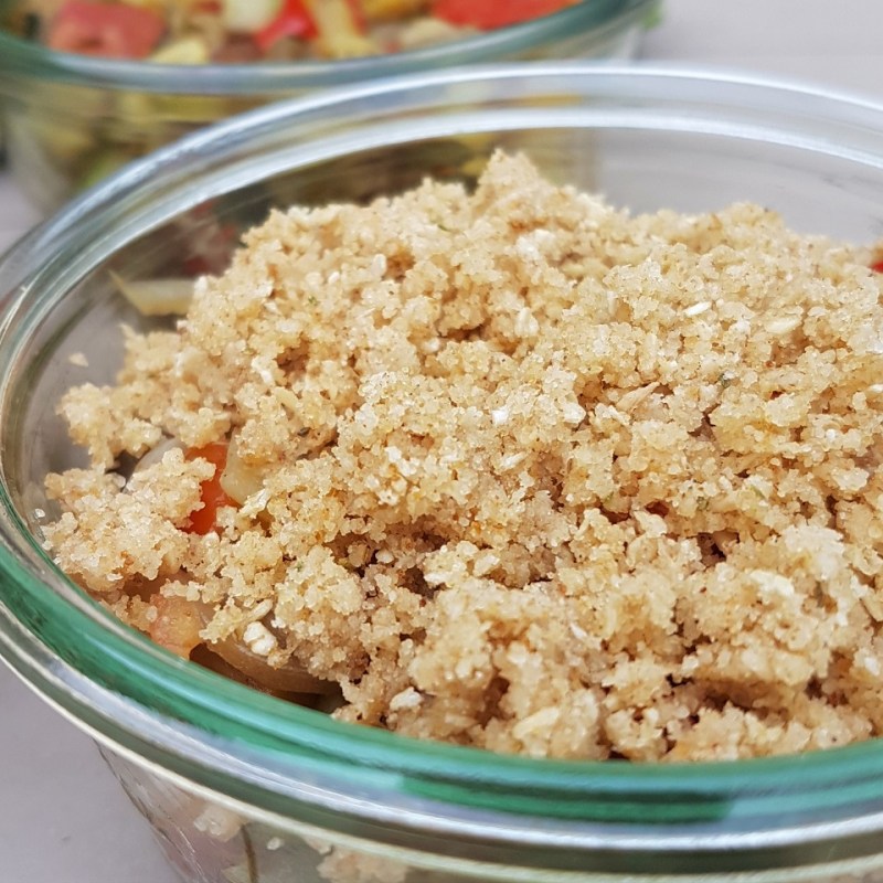 Crumble de légumes d’été au parmesan (sans&nbsp;gluten)