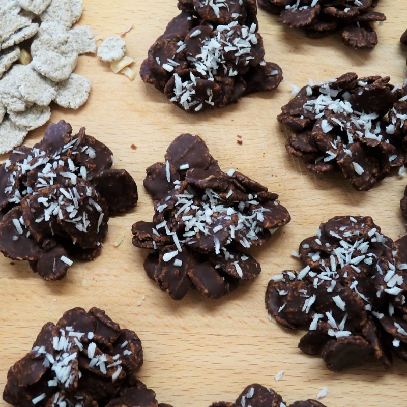 Roses des sables choco-coco aux flakes de&nbsp;sarrasin