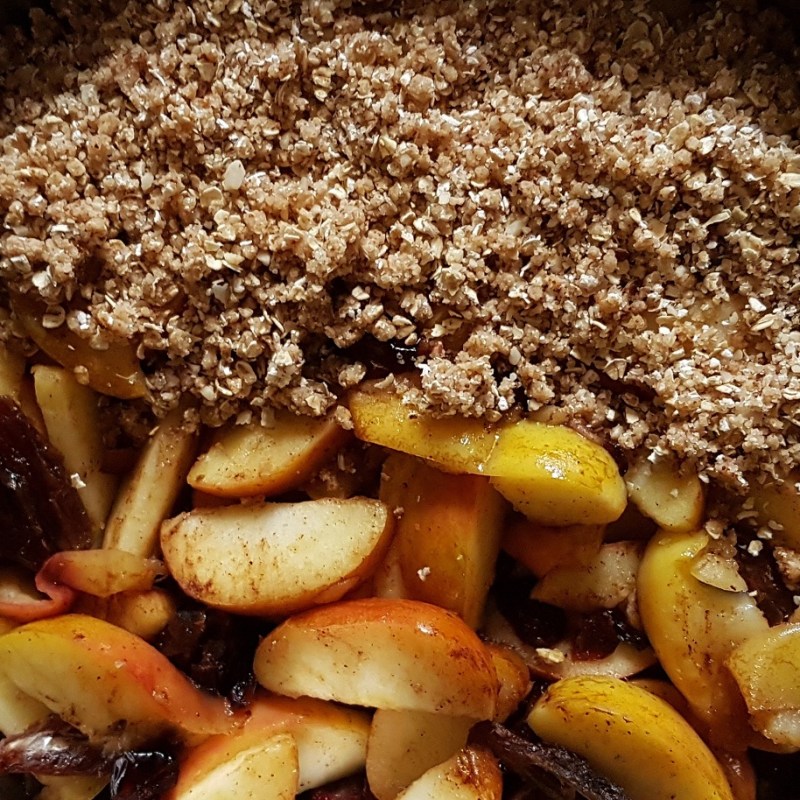 Crumble aux pommes et aux épices de&nbsp;Noël