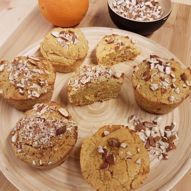 Muffins vegan à l&rsquo;orange et à la polenta (sans&nbsp;gluten)