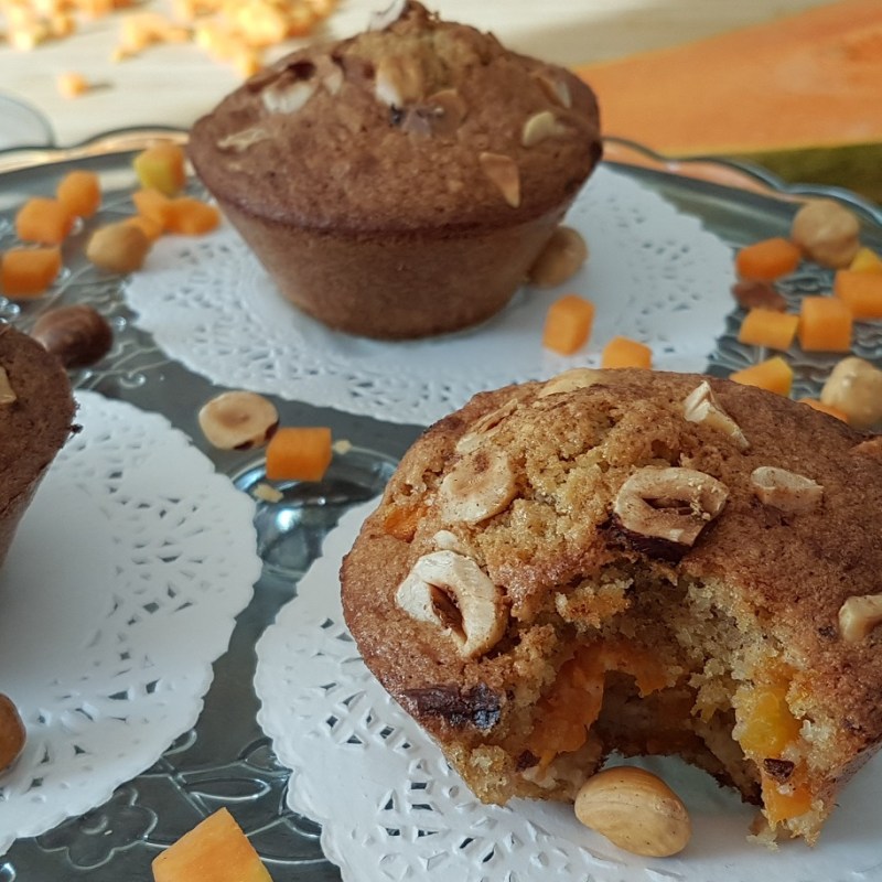 Muffins à la courge sucrine du Berry, aux noisettes et à la&nbsp;cannelle