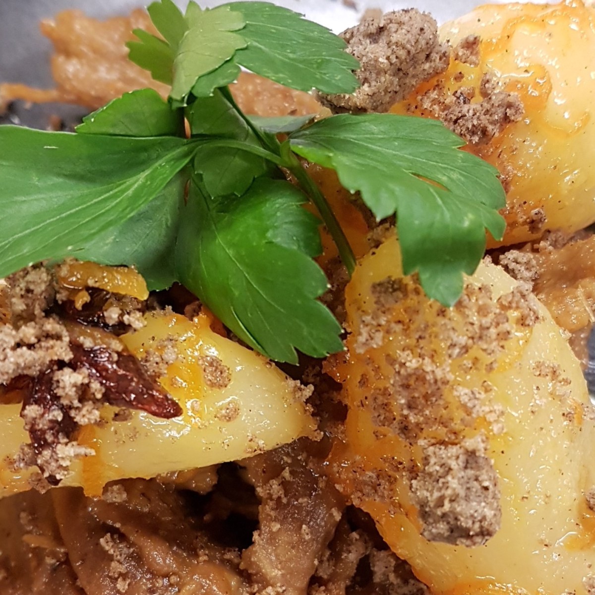 Héliantis glacés à l&rsquo;orange et aux épices, crumble de&nbsp;sarrasin