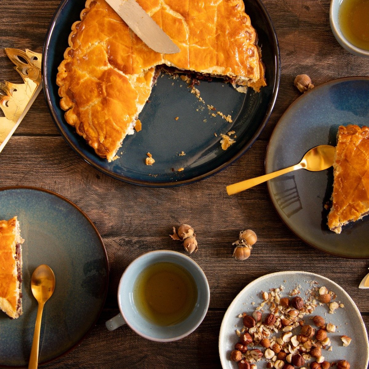 Galette des rois aux noisettes, poires et pépites de&nbsp;chocolat