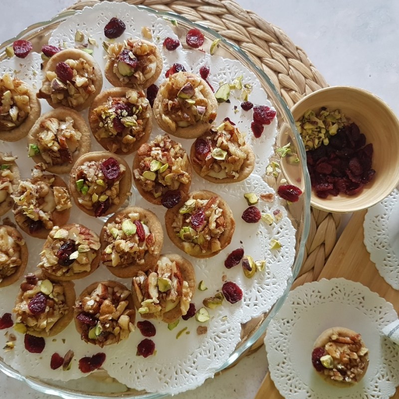 Tartelettes aux deux noix, à la crème d&rsquo;amande et au sirop d&rsquo;érable (sans lait,&nbsp;vegan)