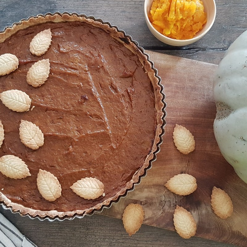Tarte au potiron bleu de Hongrie, sucre complet et&nbsp;épices
