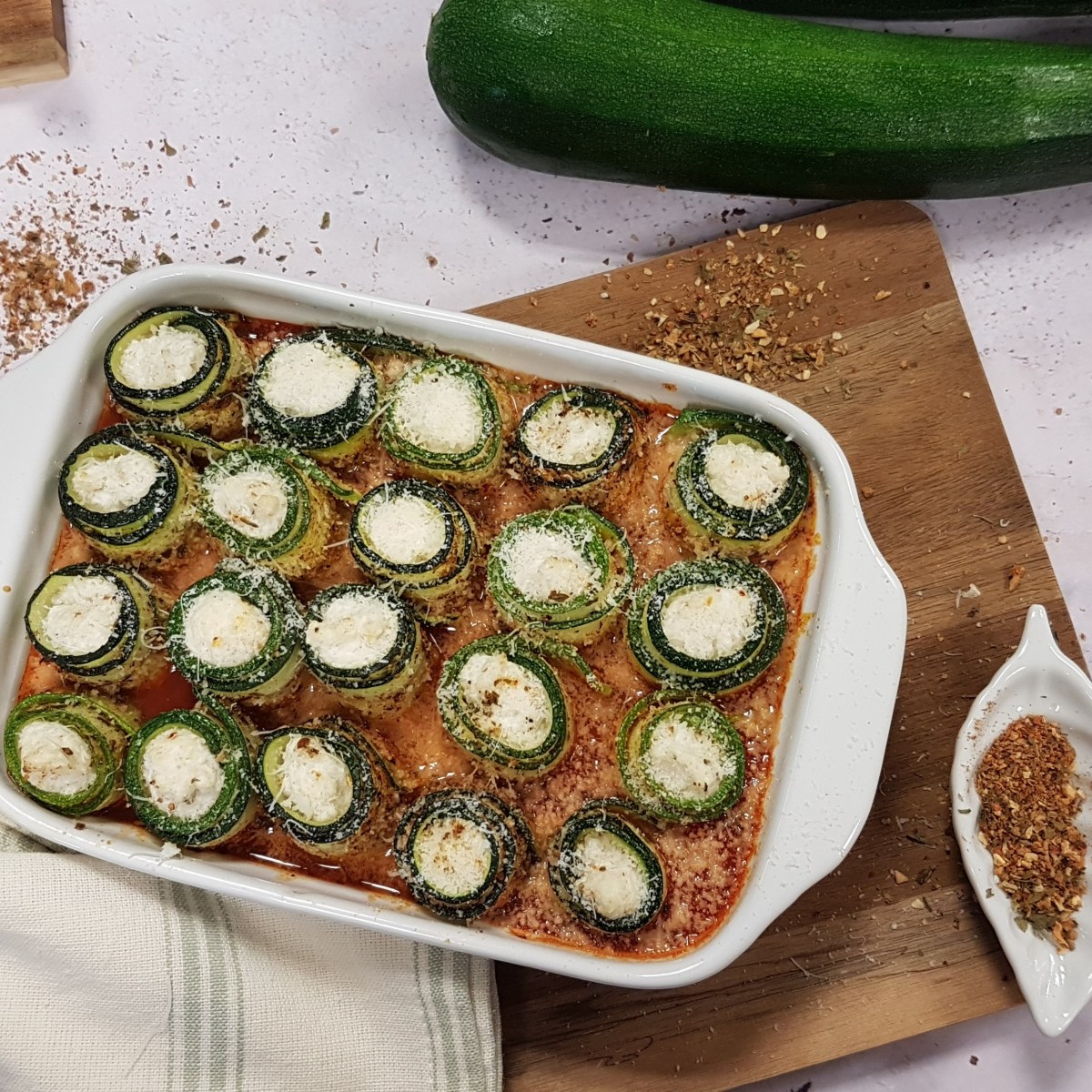 Involtinis de courgettes à la ricotta et au&nbsp;pecorino