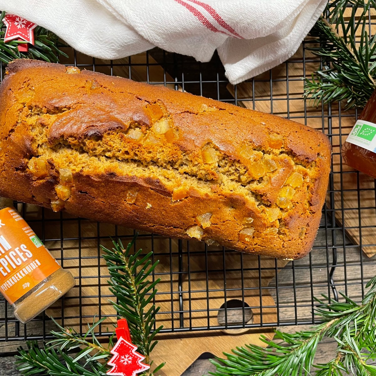Pain d’épices aux oranges confites et au miel de&nbsp;châtaigner