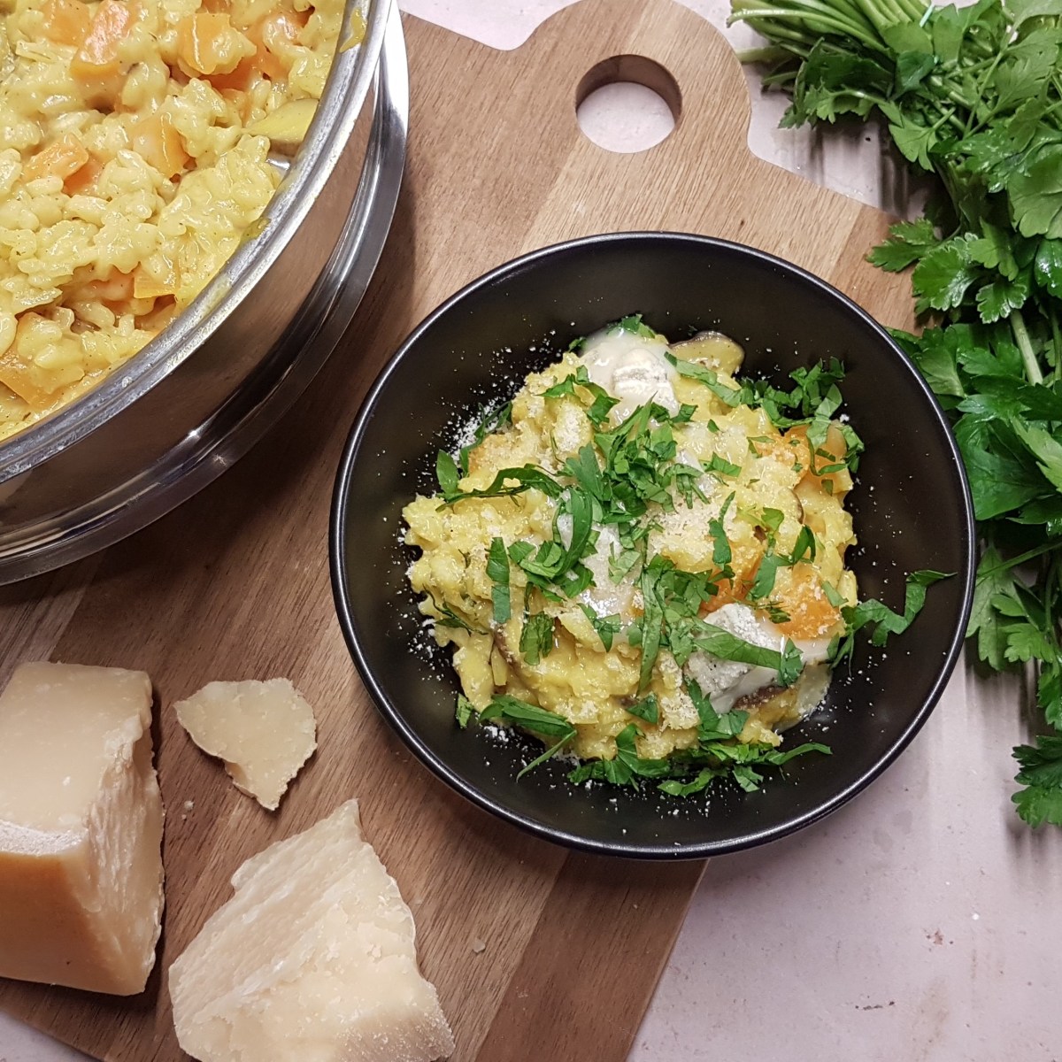 Risotto de butternut au curry et au&nbsp;gongonzola