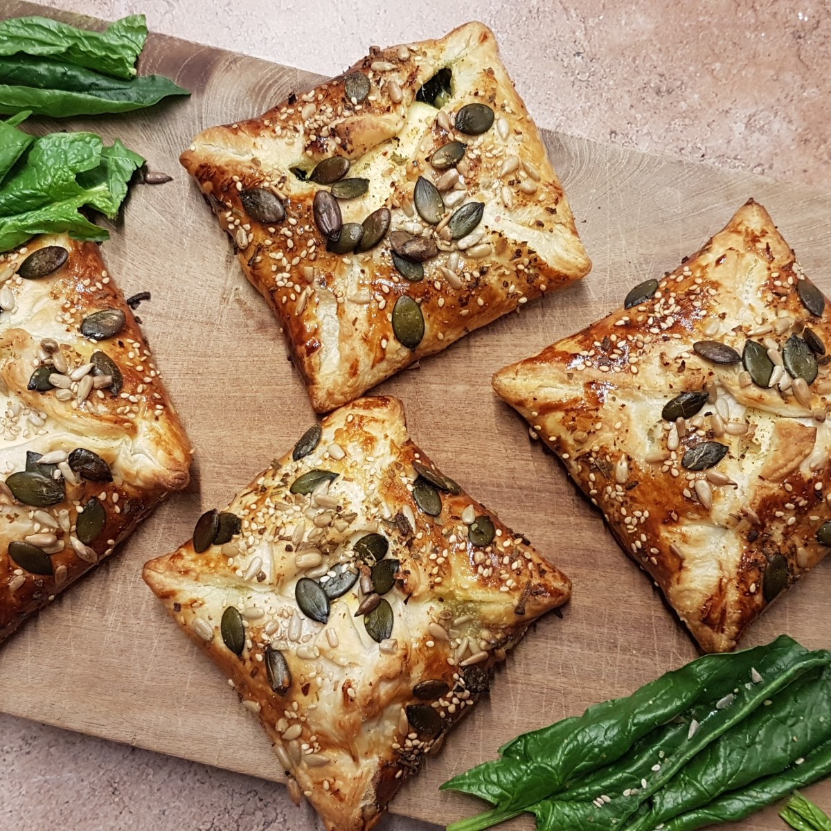 Paniers feuilletés aux épinards et au&nbsp;chèvre
