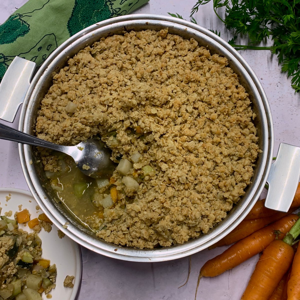 Crumble de petits légumes de saison zéro&nbsp;déchet