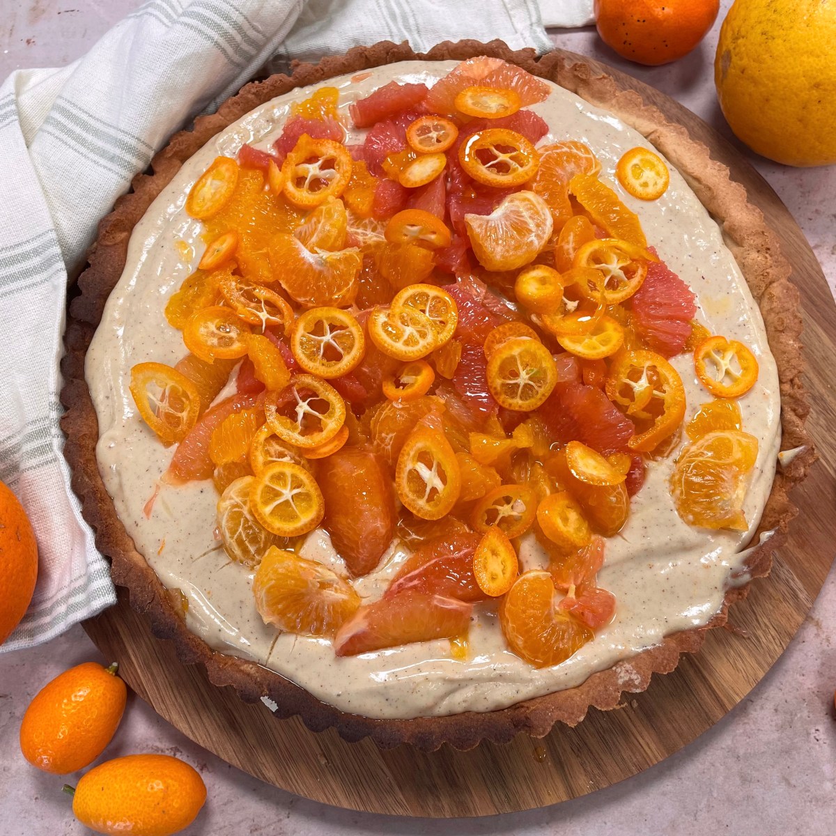 Tarte catalane aux agrumes et à la&nbsp;cannelle