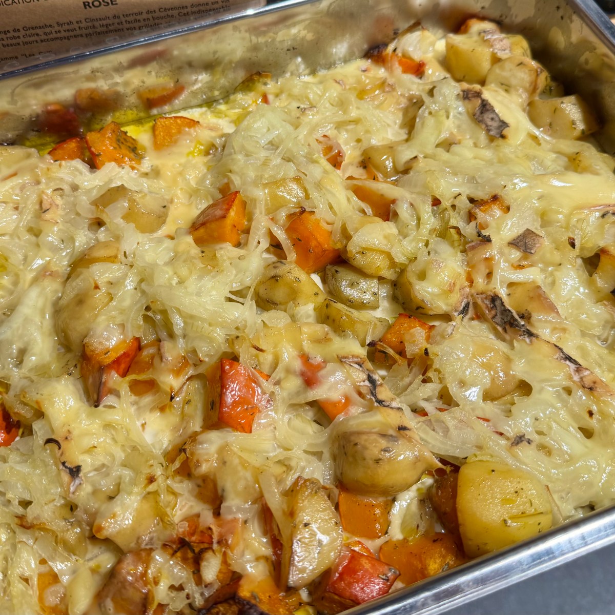 Gratin de potimarron, pommes de terre et Saint-Nectaire AOP&nbsp;fermier